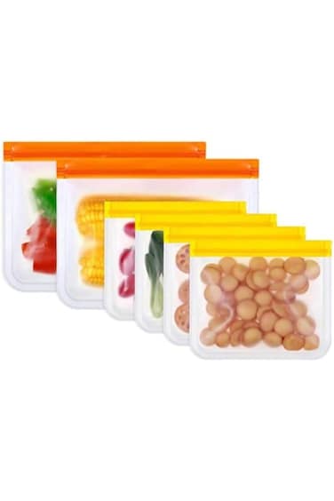 أكياس تخزين الطعام من أرماستوس، أكياس تجميد قابلة لإعادة الاستخدام، أكياس زيبلوك قابلة لإعادة الاستخدام، 15 كيسًا كبيرًا + 20 كيسًا متوسطًا