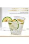 KASTWAVE Gold Glitter Plastic Cups, Clear Plastic Cups Tumblers, Reusable Fancy Disposable Hard Pla