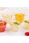 KASTWAVE Gold Glitter Plastic Cups, Clear Plastic Cups Tumblers, Reusable Fancy Disposable Hard Pla