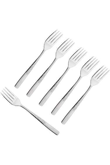 Bister Heavy Duty Stainless Steel Multi Purpose 6Pcs Fork Set With Mirror Polish Fruit Cake  Desser