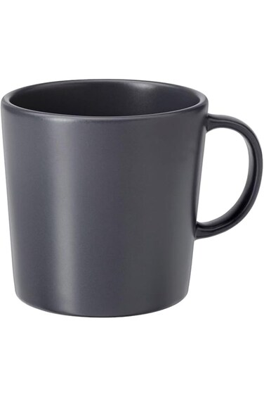 AMGREEN Dark Grey Ceramic Mug, 30 cl Capacity