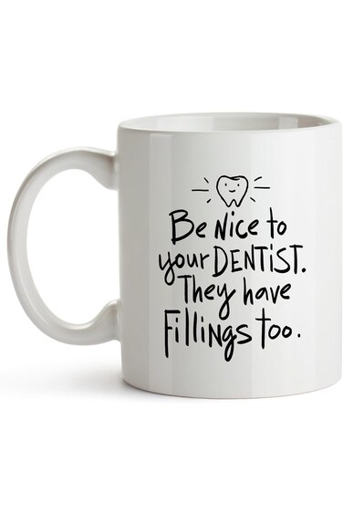YouNique Designs Dentist Mug - Portable Coffee Mug 11 Oz, Dentist Gifts for Women Men, Funny Dental