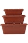 Lawazim Plastic Container Storage Box Set - 3 Piece Brown - BPA-Free Multi-Size Food Storage Contai