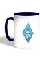 Bones And Skull Printed Coffee Mug, Blue Color