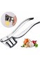 Garlic Press Zinc Alloy Mincer Ginger Crusher Garlic Presser Chopper Easy Squeeze Rust Proo