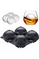 DOPGL Ice Ball Maker Mold, 1 Pcs Large Black Sphere Mold Silicone Ice Ball Trays for Whisky -2 Inch