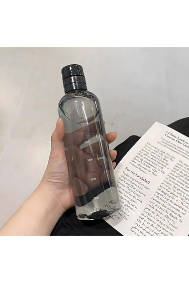 X spring Plastic Water Bottle with Time Marker, 500ML Large Capacity Leakproof Large Water Bottle T