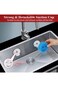 Sponge Holder Organizer, Sink Caddy Suction Cup Installation for Kitchen Bathroom, Self Draining, D