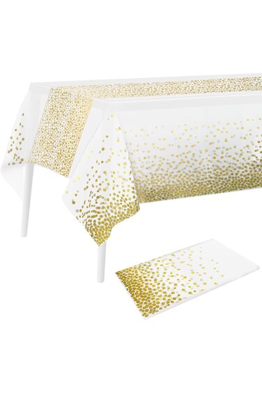 Milifox Plastic Tablecloths, 1 Pack Disposable Table Covers Flag for Rectangle Tables, Waterproof O