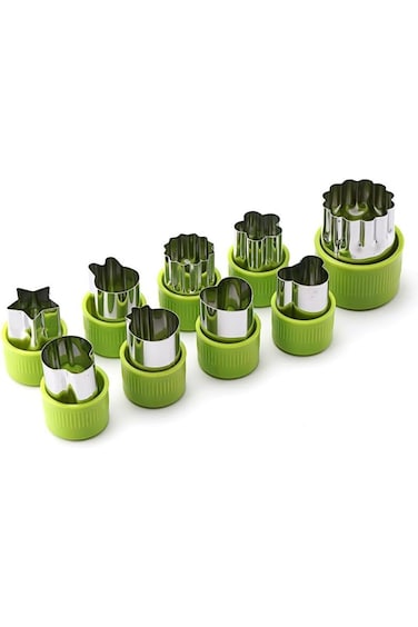 9-Piece Set Stainless Steel Vegetable Animal Cartoon Fruit Cutting Tool Baby Food Butterfly Noodle