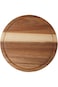لوح تقطيع دائري من خشب الأكاسيا من إليكتوس، 25 سم، بيج