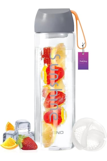 pyebe Sports Water Bottle, Plastic Fitness Cup w/Filter Scale, Leak-Proof, Juice Cup w/Portable Car