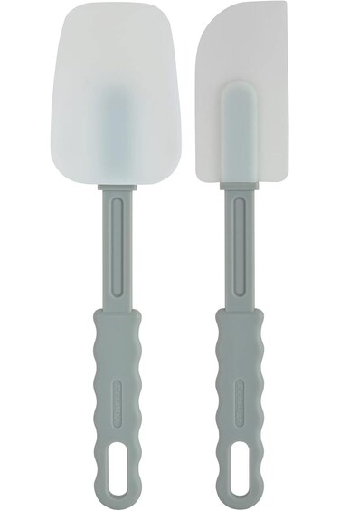 Prestige Silicone 2 pc Spatula Set   Ergonomic Grip   Stain Resistant   Anti-Slip Feature   Heat Re