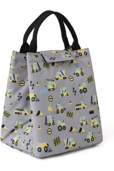 حقائب غداء أرابيست، حقيبة غداء معزولة قابلة لإعادة الاستخدام مع جيب داخلي، حقيبة غداء للعمل (رمادي)