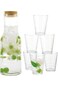 Bien Servi 7-Piece Elegant Design High Quality Glass Beverage Set Clear