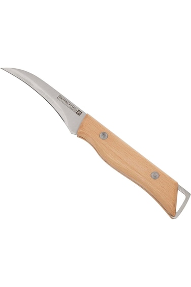 Royalford 3.5" Carving Knife RF12094 Kitchen Tools with Wooden Handle Stainless Steel Food Grade Bl