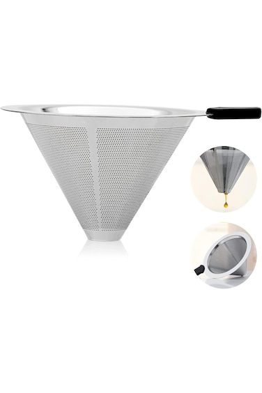 MIBRU Coffee Filter Permanent Pour Over Coffee Dripper Paperless Drip Cup Stainless Steel Coffee Fi