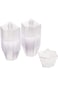 Hotpack Hexagon Shaped Plastic Cups with Lid 24 Pieces Set