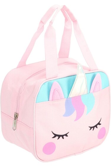 DEKD Cute Cooler Thermal Lunch Bag, Cartoon Lunch Bag Oxford Fabric Portable 1 Main Compartment for