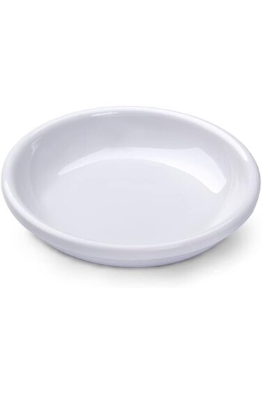 Vague Melamine Round Dish, 7 cm Size, White