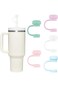 ERDBAR Straw Cover Cap for Stanley Cup, 5pcs Silicone Straw Topper Compatible with 30&amp;40 Oz Tumbler