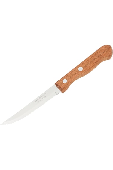 Tramontina Dynamic 2 Pieces Steak Knife Set with Stainless Steel Blade and Natural Wood Handle