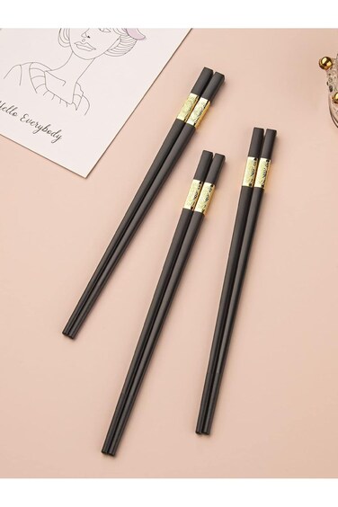NP pair Plastic Chopsticks (Size : One-size)