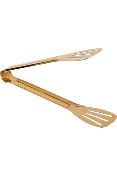 Shallow Stainless Steel Food Tong - Gold Color, Bd-Gtng-5