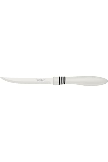 Tramontina Cor&amp;Cor 2 Pieces Steak Knife Set with Stainless Steel Blade and White Polypropylene Hand