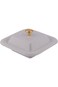 Al Saif Iron Square Shape Date Bowl Size: Small, Color: Ivory White