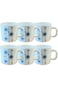 BRITISH CHEF Blue Bell Opalware Mug Set, 6 Piece Set - 180ML