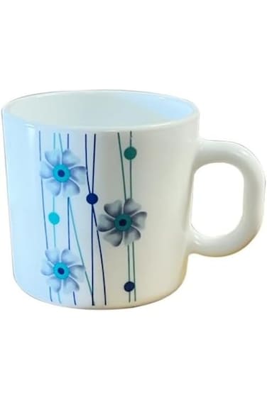 BRITISH CHEF Blue Bell Opalware Mug Set, 6 Piece Set - 180ML