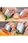 Youerte Stainless Steel Finger Guard, 2 PCS Finger Guard for Cutting Vegetables, Kitchen Safe Slici