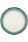 Easy Life Round Dinner Plate Teal and White 26cm