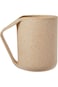 Shallow Colourful Wheat Straw Bevel Mug - Beige, BD-WS-14
