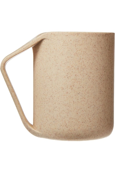 Shallow Colourful Wheat Straw Bevel Mug - Beige, BD-WS-14