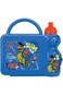 Plastic Dinosaur Printed Design Lunch Box and Water Bottle Set for Kids, Blue