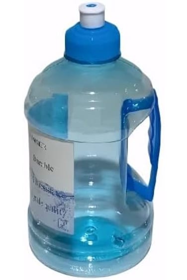 B&amp;D 1L Water Bottle with Push-Pull Cap, Blue, Reusable Plastic Beverage Container