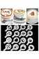 قالب قهوة لاتيه جارلاند - 16 قطعة من قوالب الكابتشينو البلاستيكية - نموذج استنسل قهوة فاخر