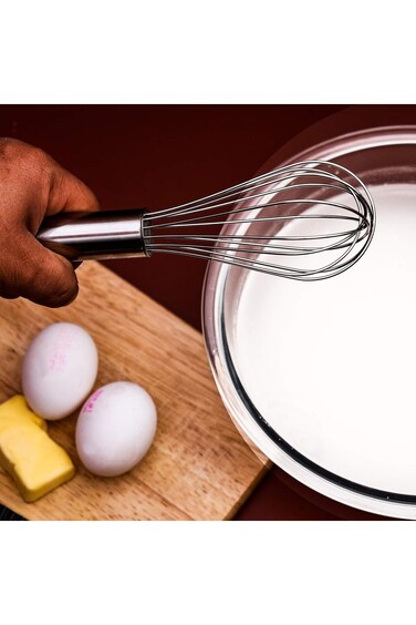 Royalford Rf5621 Stainless Steel Balloon Whisk - Egg Frother, Milk Beater, Kitchen Utensil For Blen