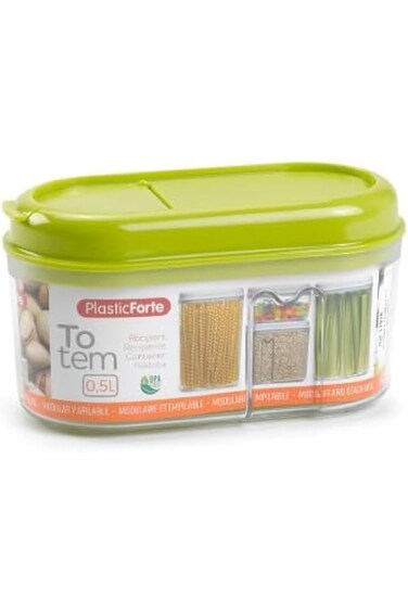 PlasticForte Totem Multipurpose Canister - 0.5L - BPA-Free Storage Container