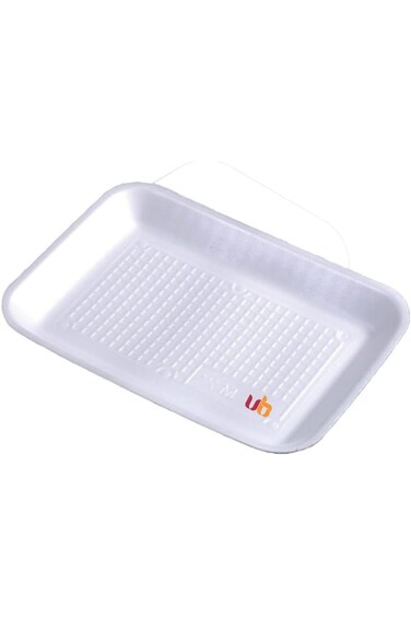 Rectangular White Foam Plates (40 Pieces) (Medium)