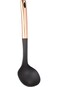 Raj Copper Handle Nylon Serving Ladles, Black, 14 inch, VCS067, Deep Ladle Soup, Milk Ladle, Curry