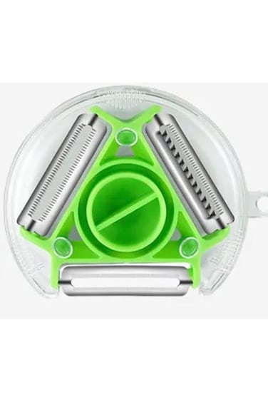 مقشرة الخضار والفواكه 3 في 1 - أداة مريحة ومتعددة الوظائف مع طرف مثقاب - شرائح مقاومة للصدأ مصنوعة من