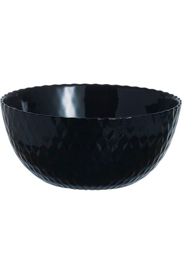 Luminarc Pampille Dishwasher and Microwave Safe Tempered Glass Multipurpose Bowl Black 13cm Q4621