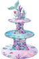 pyebe 3 Tier Floral Tea Cake Stand Vintage Teapot Party Supplies Cupcake Stand Holder for Tea Garde