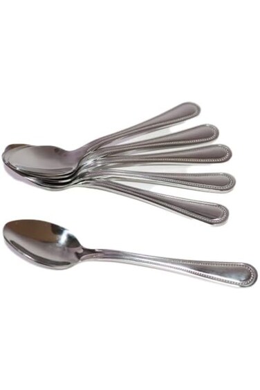 Hoffmayer Stainless Steel Small Spoon, 15 cm, 6 Pieces, Silver