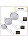 Strainers and Sieves set of 3,stainless steel mesh strainer,small mediam large kitchen mesh straine