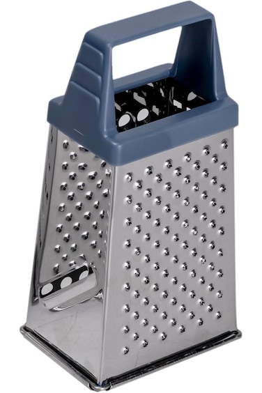 Cuisine Art Stainless Steel Box Grater 8.5 cm - Multi-Purpose Kitchen Tool with Polystyrene Handle