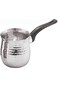 Chef Inox Home Stainless Steel Coffee Pot Stovetop Coffee Warmer Butter Milk Frothe 250 Ml, Silver